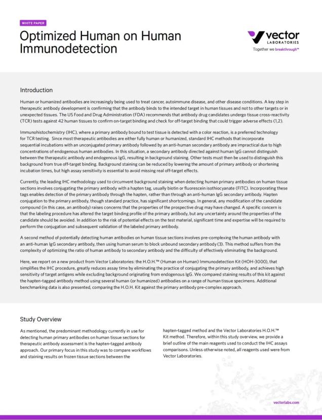 Human on Human (H.O.H.™) Immunodetection