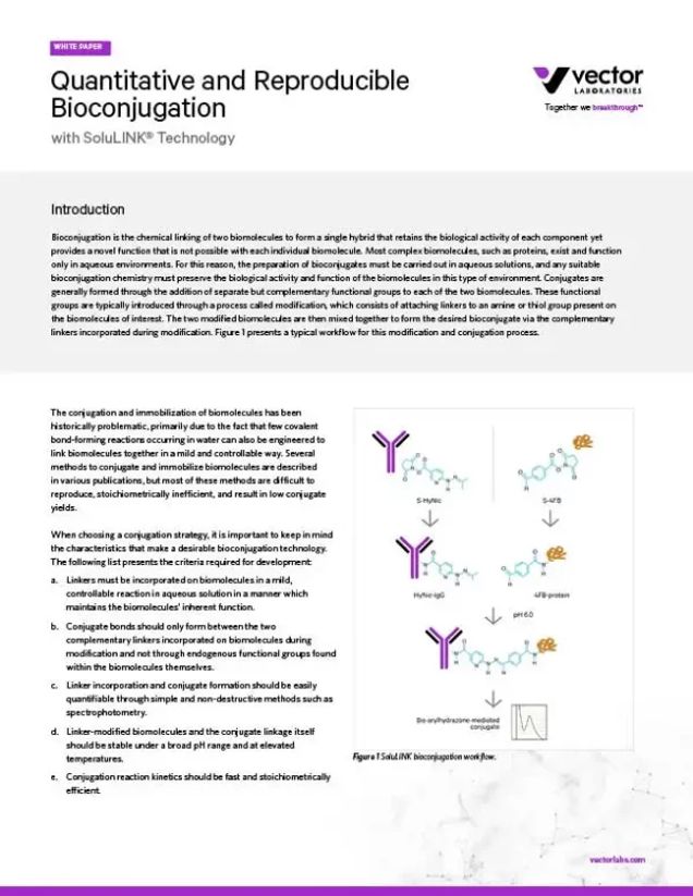 Bioconjugation with SoluLINK® Technology