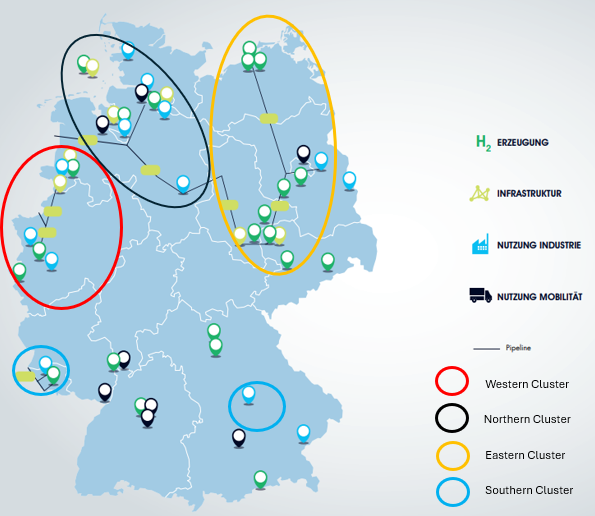 Map Of German Ipcei Project Clusters