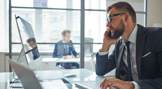 Financial advisor on a Microsoft Teams mobile call recorded with ATTEST