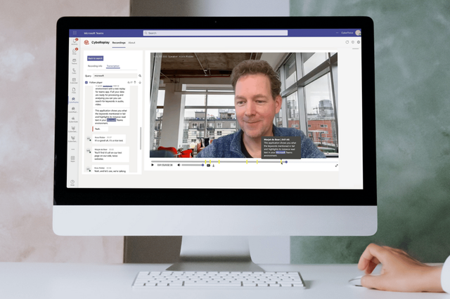 ATTEST search and replay interface inside Microsoft Teams