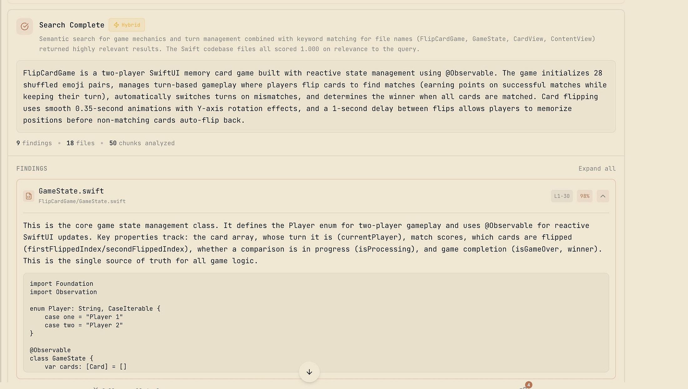 Vector search returning relevant results