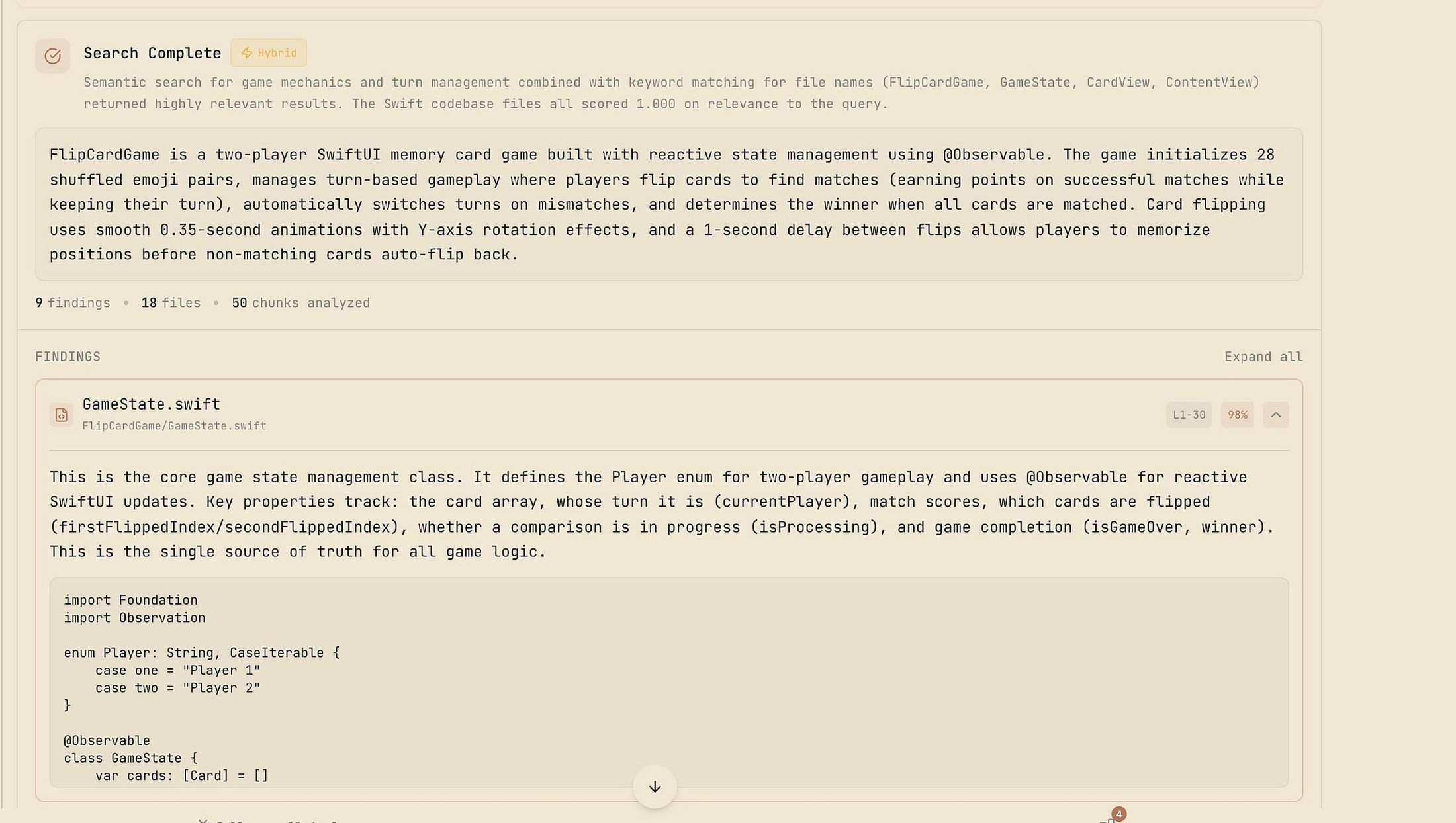 Vector search returning relevant results
