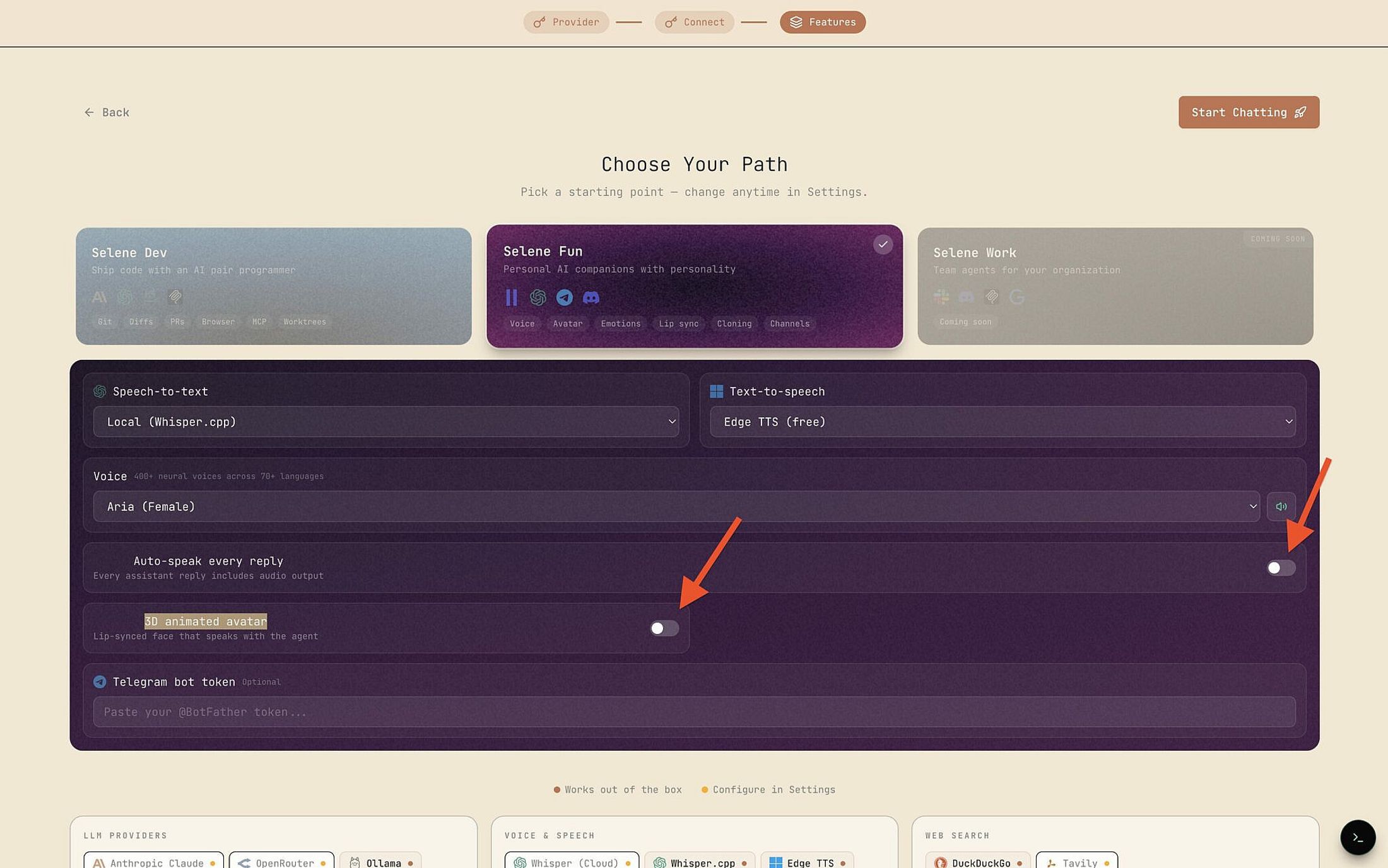 Dev mode options enabled