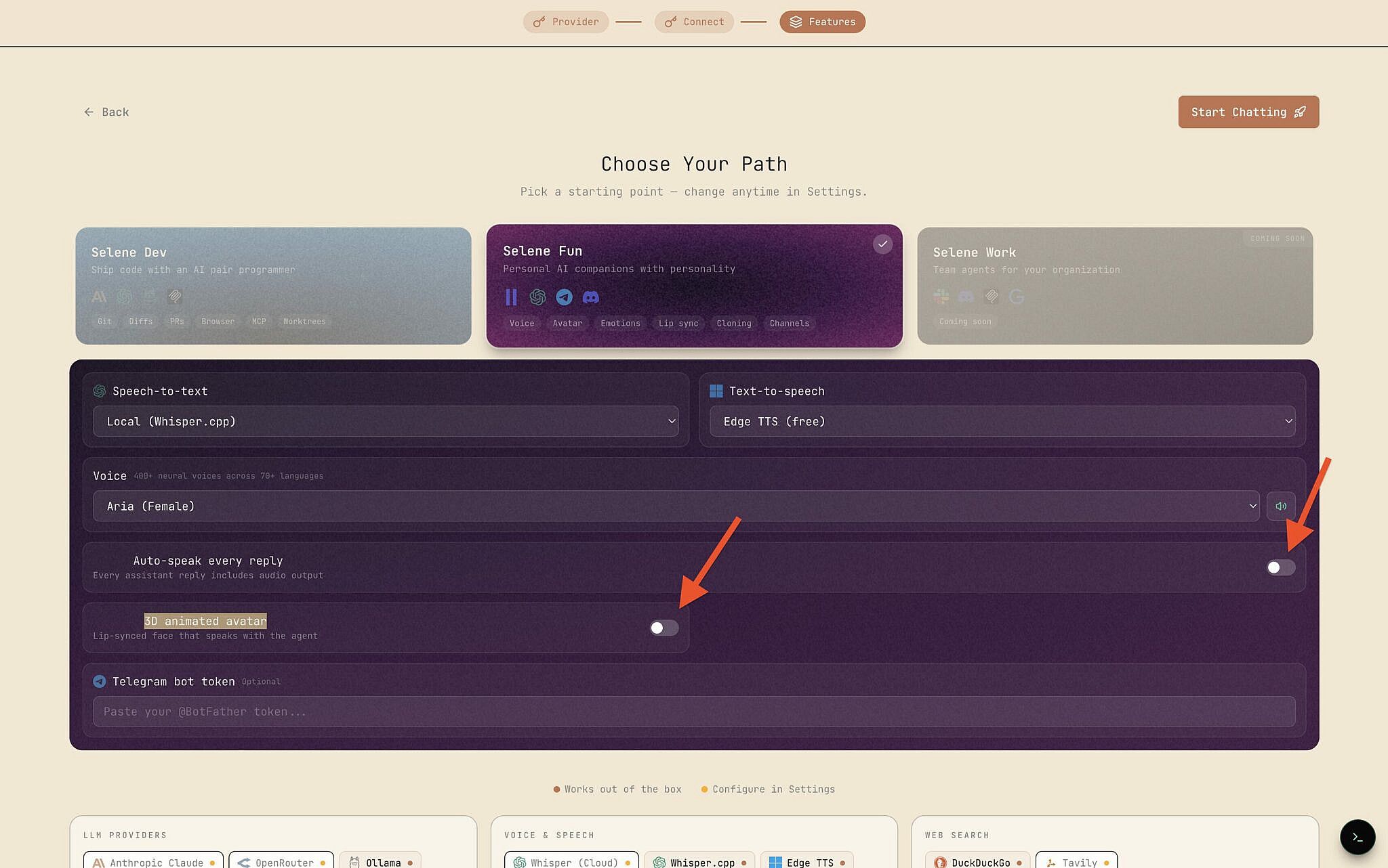 Dev mode options enabled
