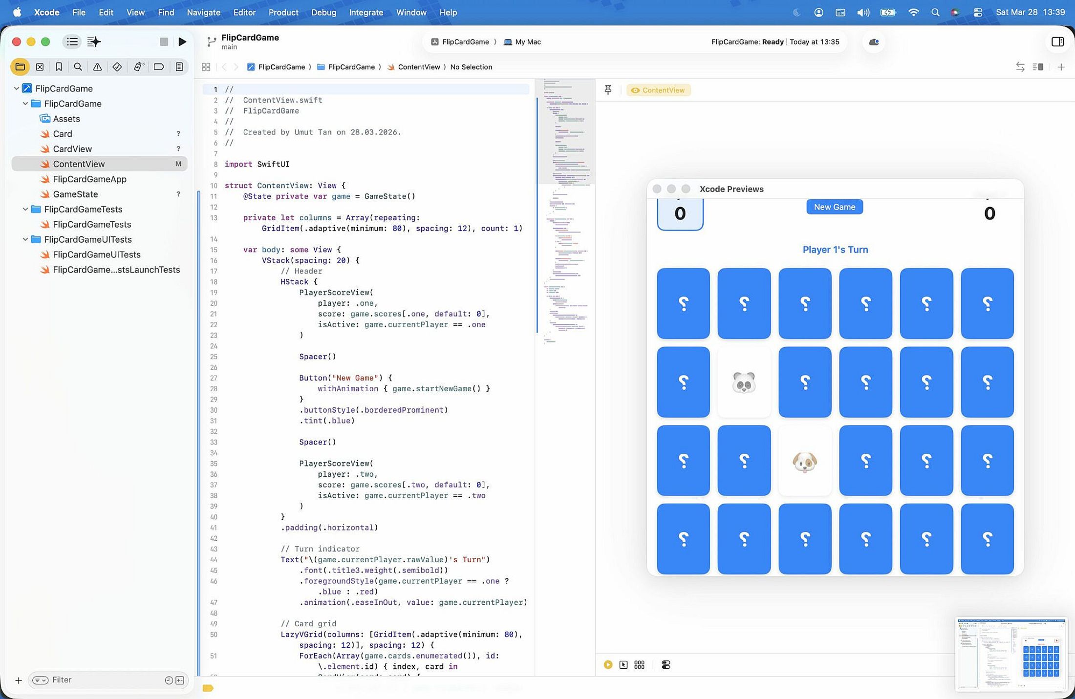 Completed — agent finished building the game
