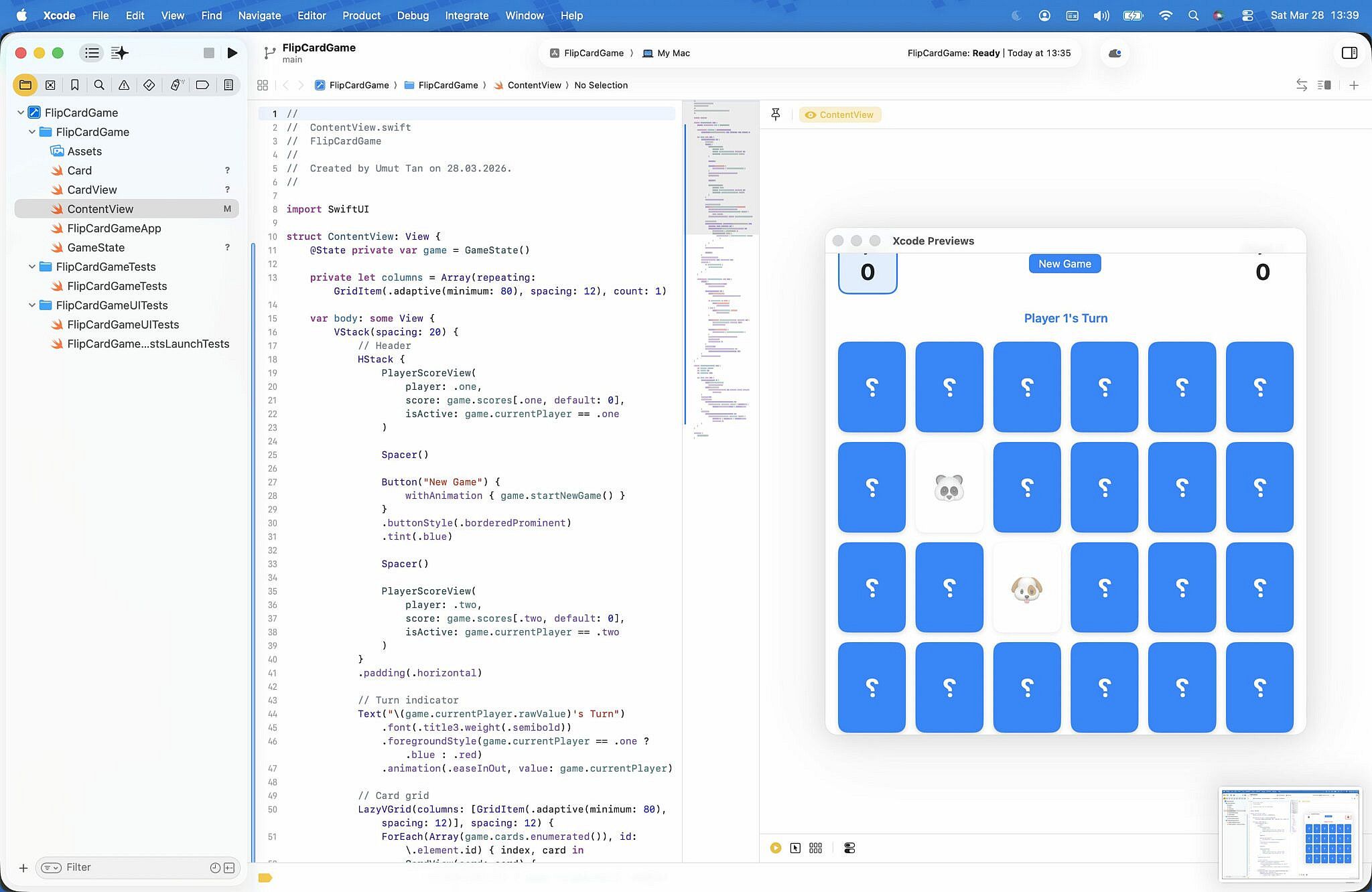 Completed — agent finished building the game