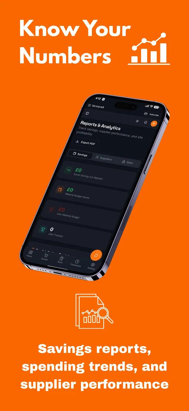 Build Hive app — savings reports and supplier performance
