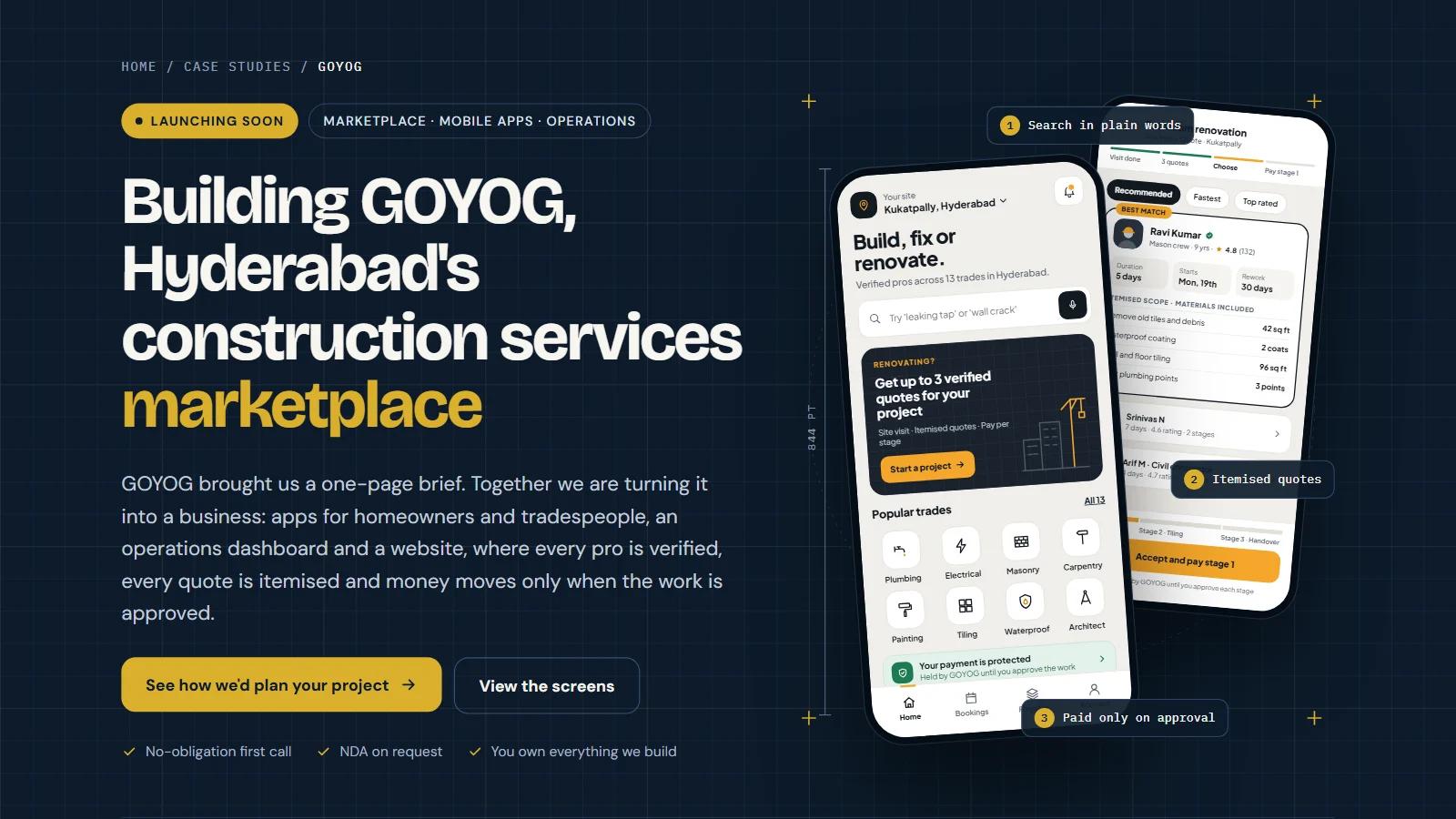 GOYOG: Building Hyderabad's Construction Services Marketplace