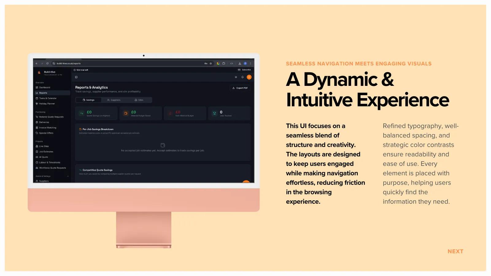 Build Hive web — reports and analytics