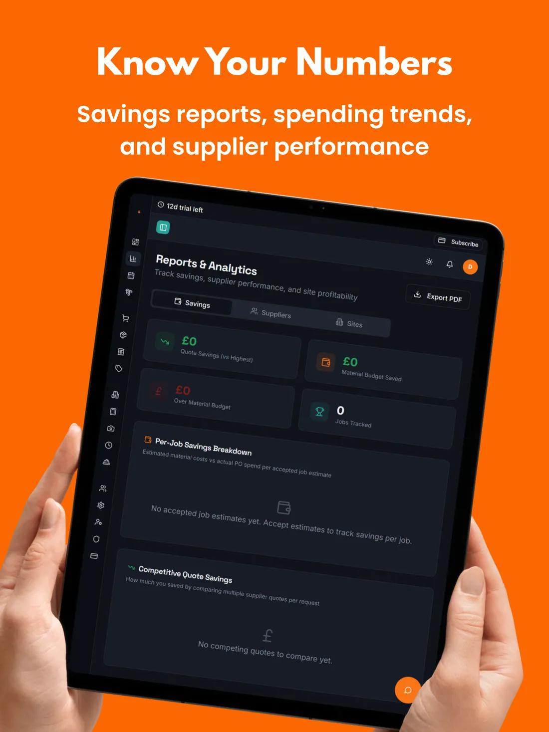 Build Hive on tablet — reports and analytics