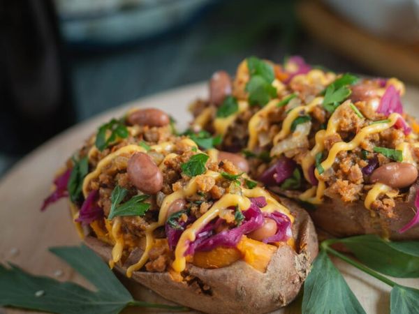 Pečen sladek krompir