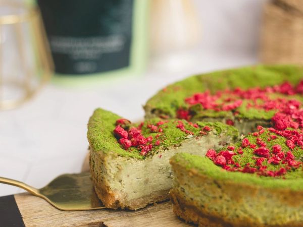 Veganski Matcha Cheesecake