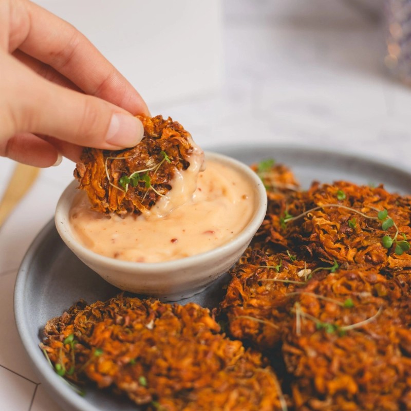Crispy sweet potato patties