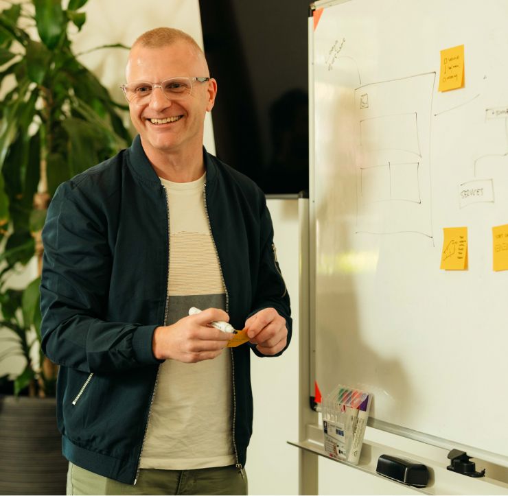 A product interface being designed