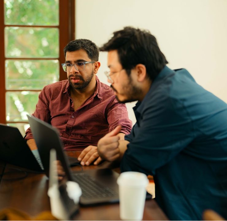A web application on a laptop