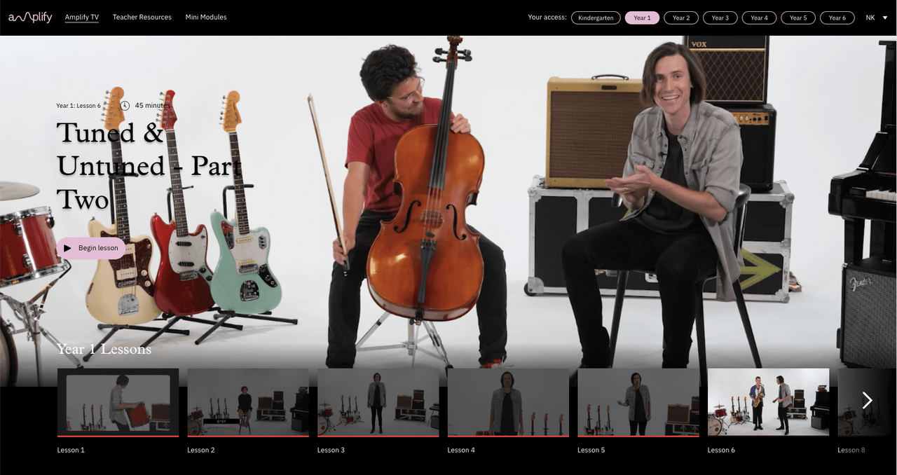 a screenshot of the Amplify platform