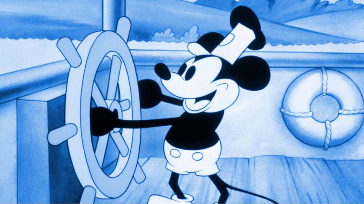 Classic animation still of a cheerful character at the helm, symbolising the power of motion to guide user experience.
