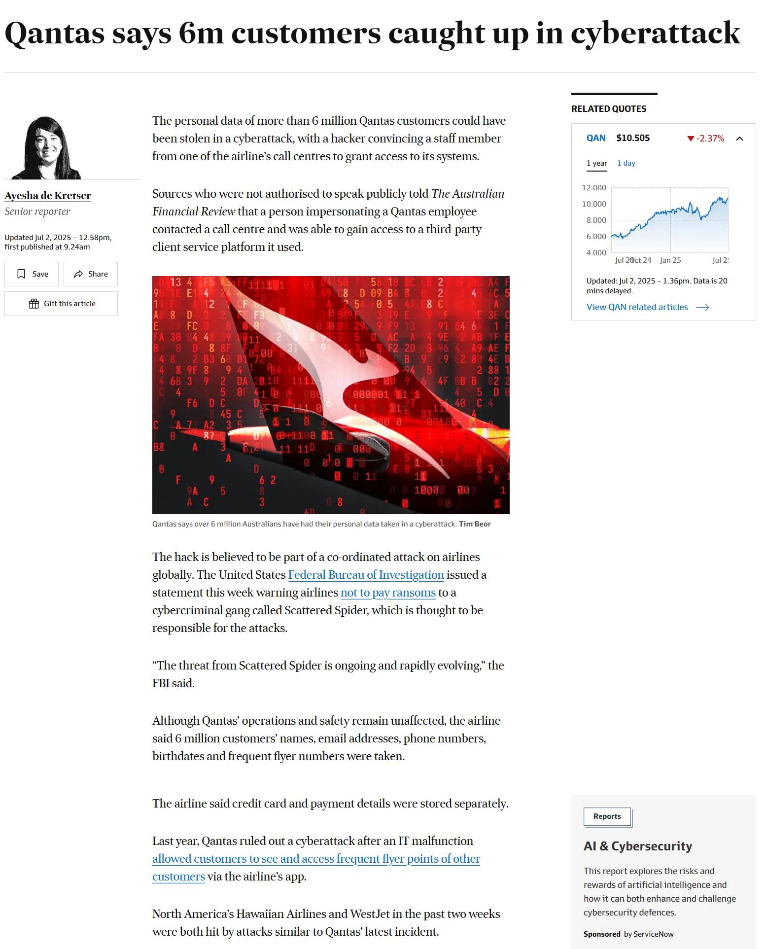 Supporting image for the ASX 50 digital supply chain breach article