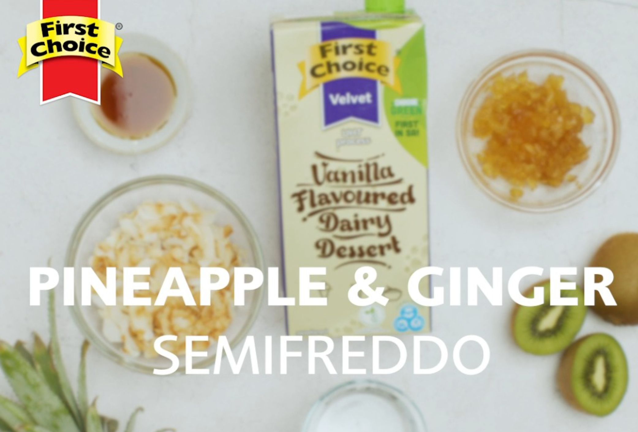 Pineapple and Ginger Semifreddo