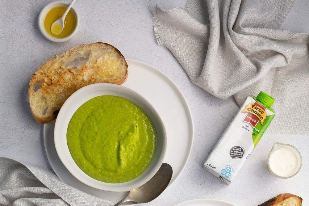 an image of 15-minute ‘Spring greens’ soup