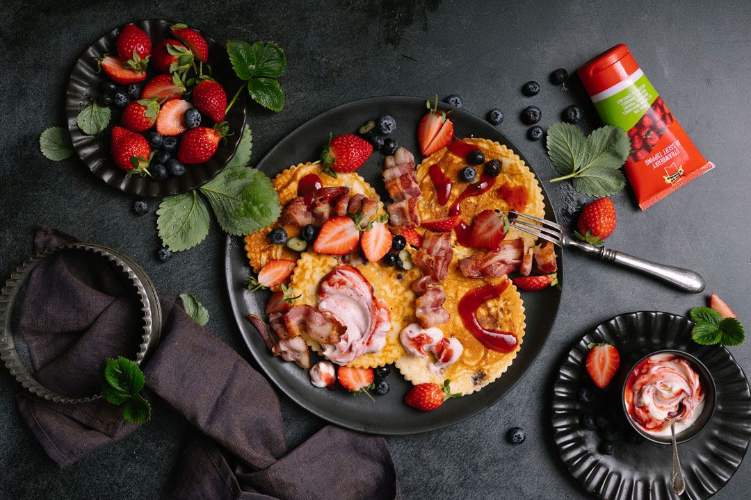 Berry and Bacon Pancakes