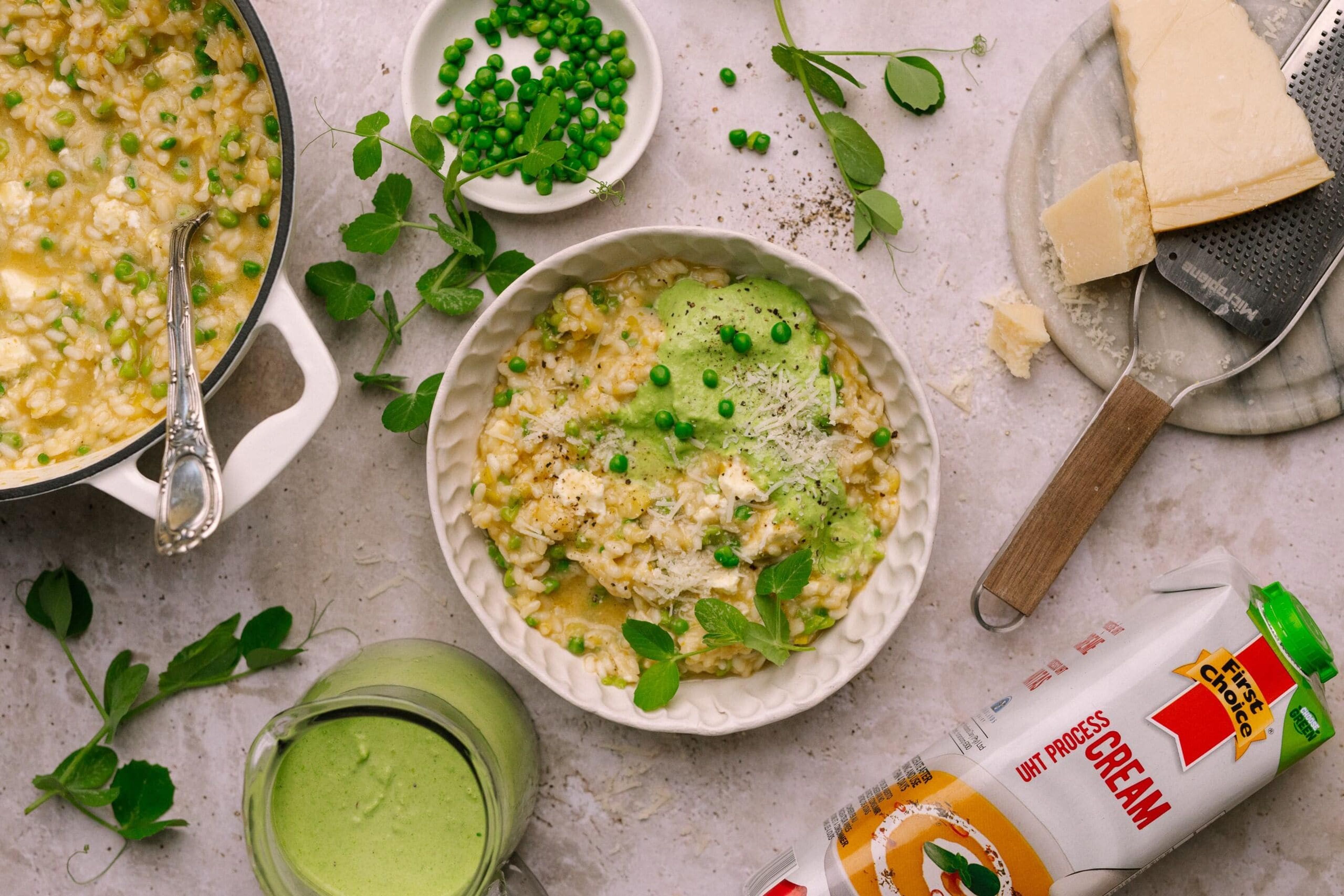 Pea and Asparagus Risotto