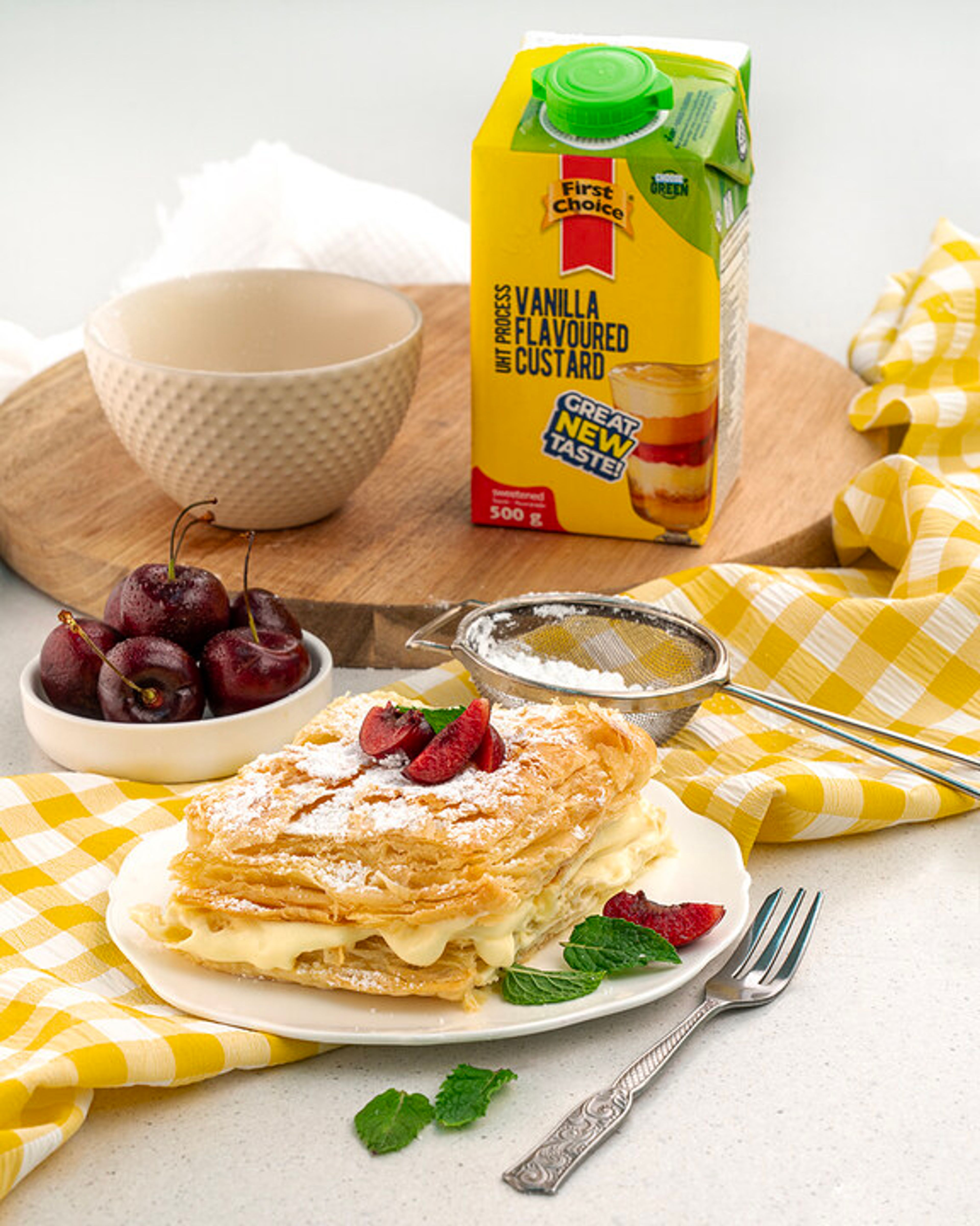 Custard Slices with Puff Pastry