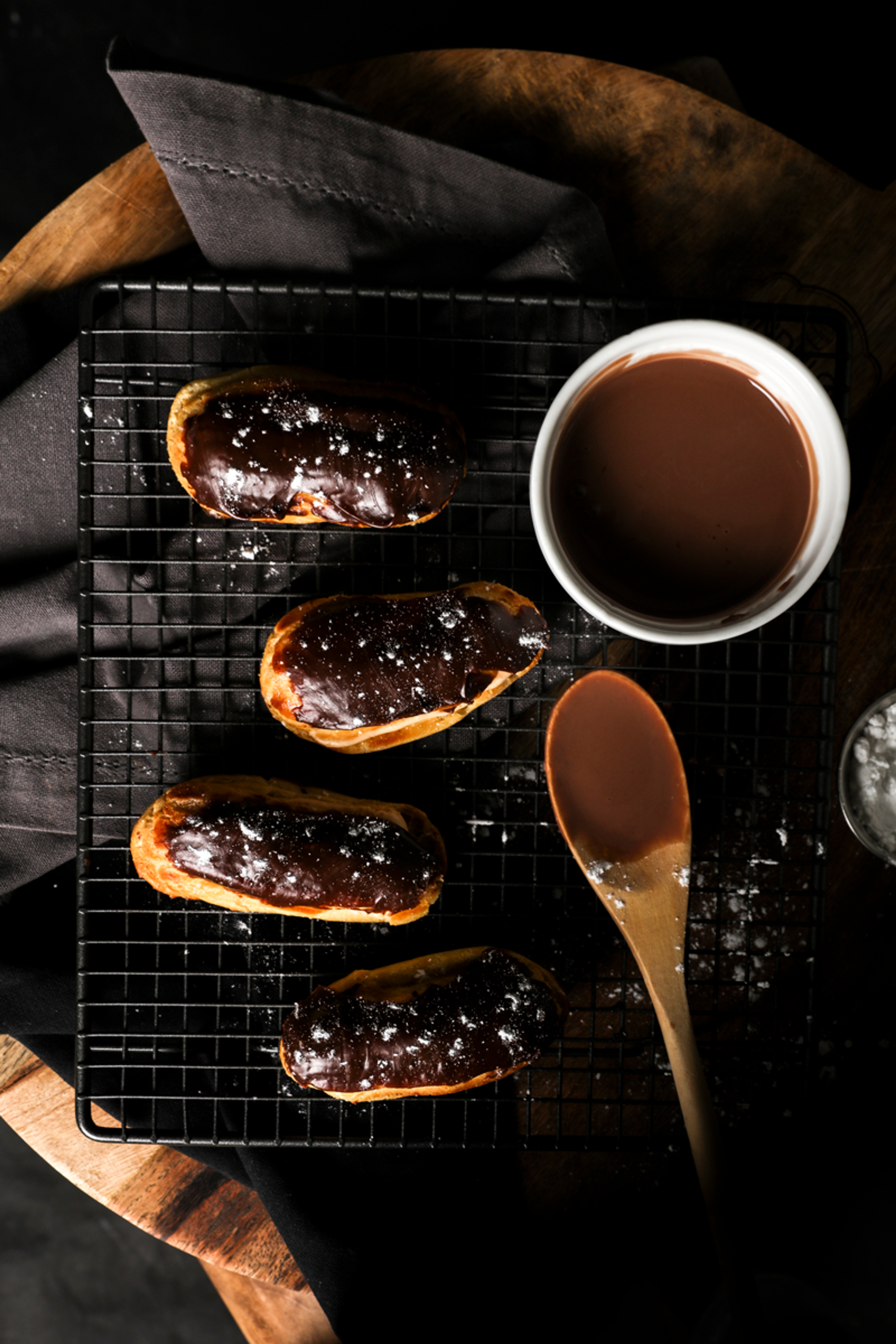 First Choice Velvet Butterscotch Cream Cheese filled Eclairs