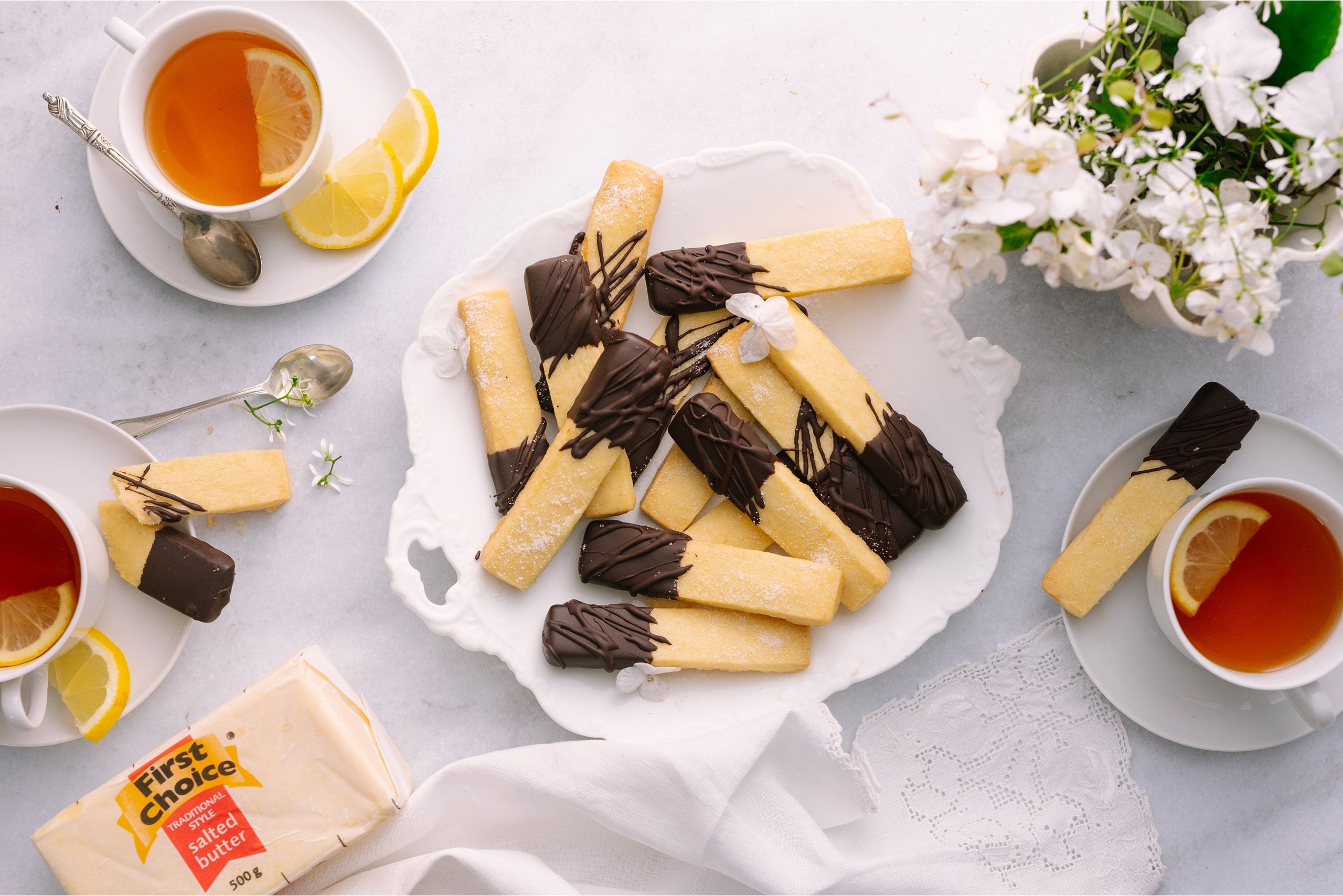 Chocolate Shortbread Fingers