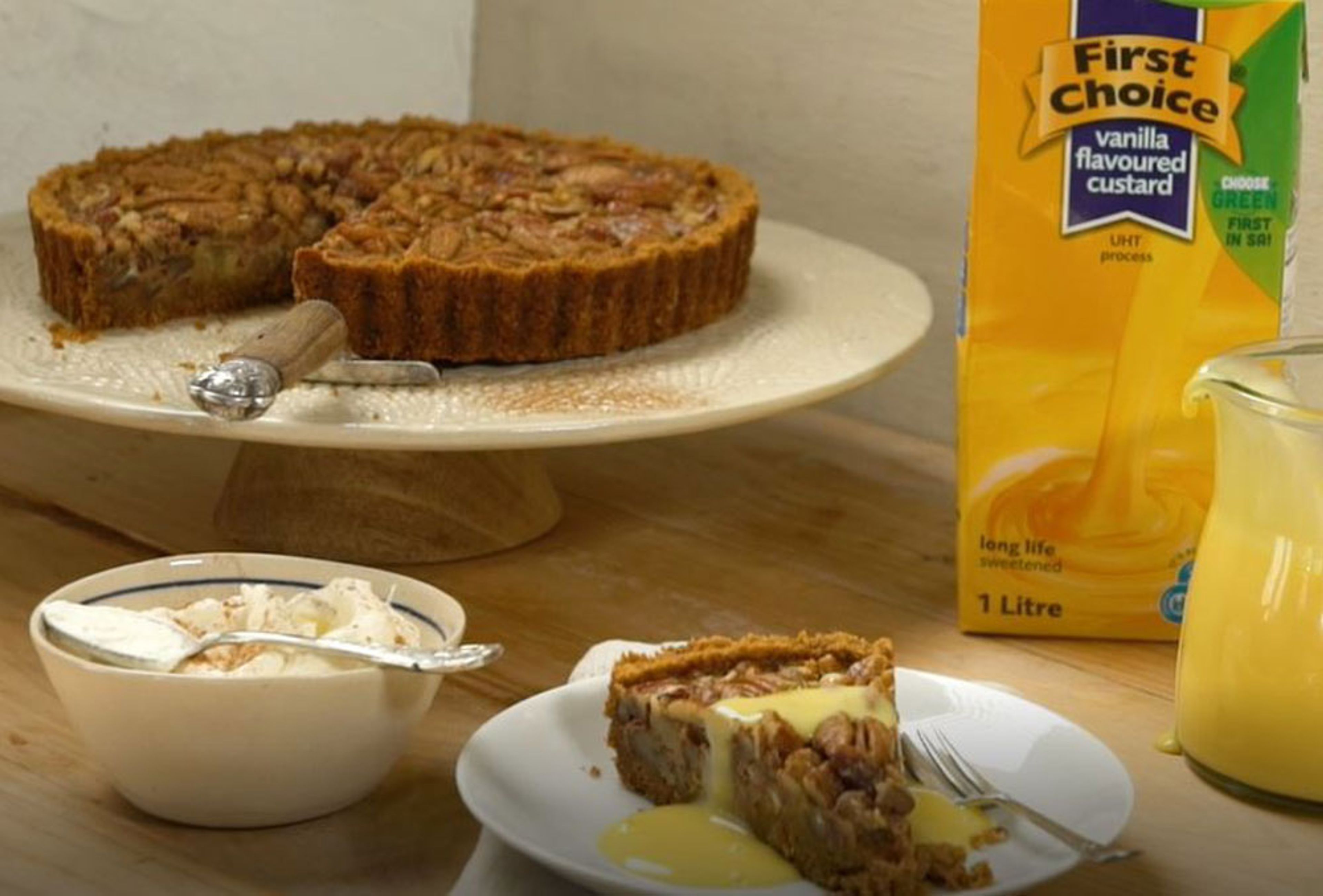 Custard Pecan Nut Pie