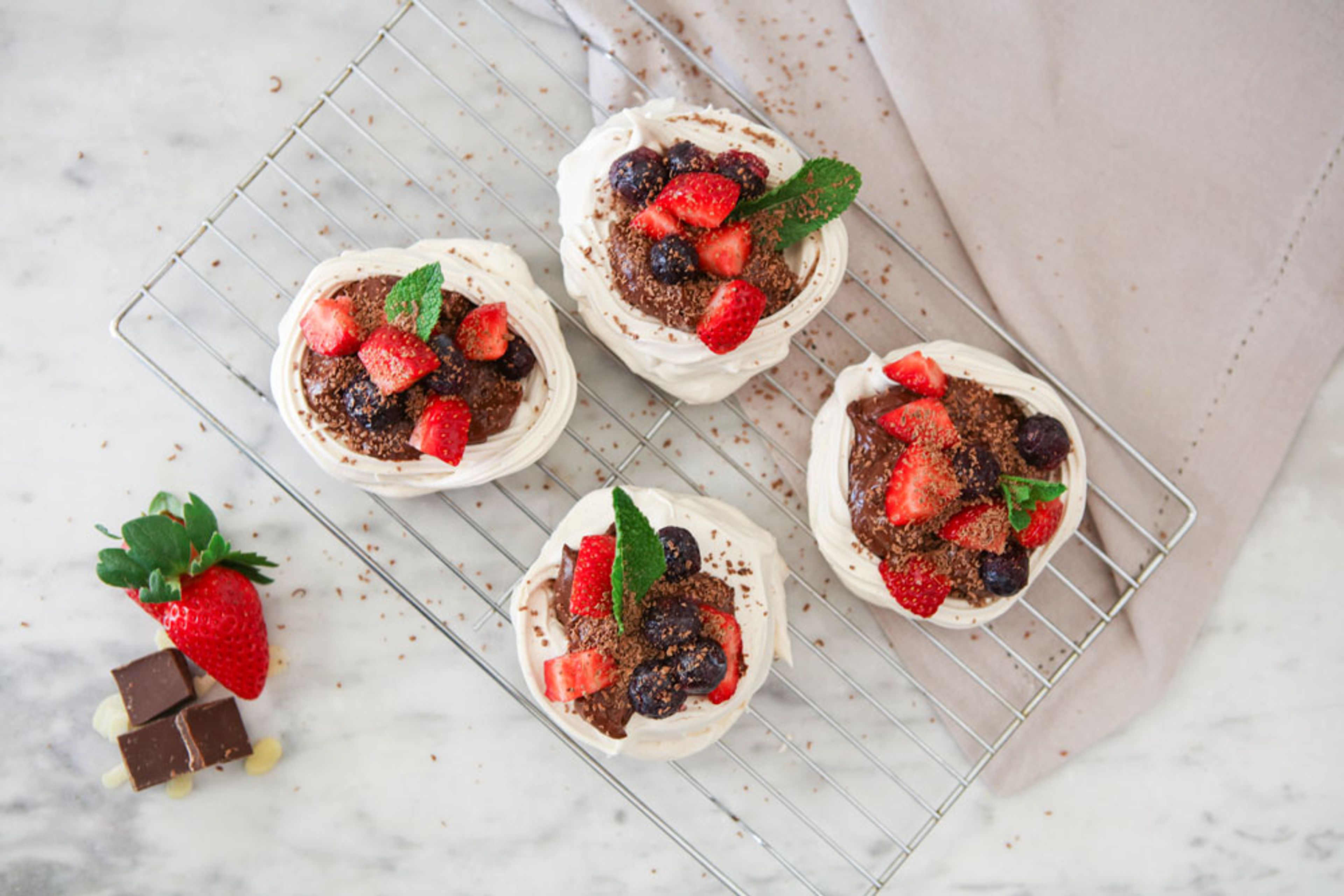 Chilli Chocolate Pavlovas