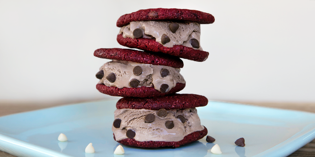 Double Velvet Ice-Cream Sandwich