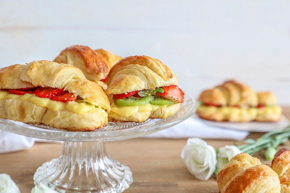 Croissants with Custard & Fruit Filling