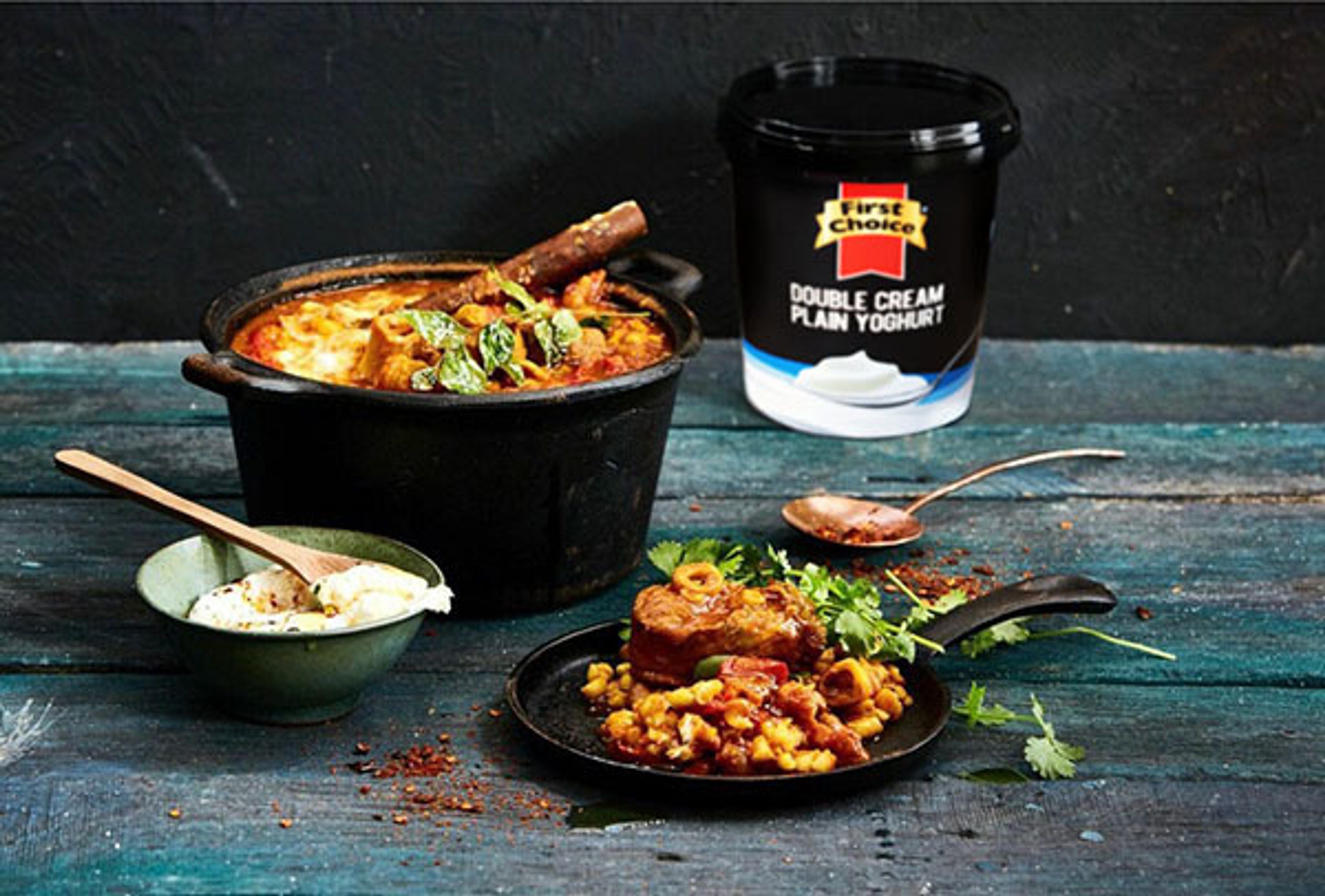 Curried Samp & Bean Lamb Potjie