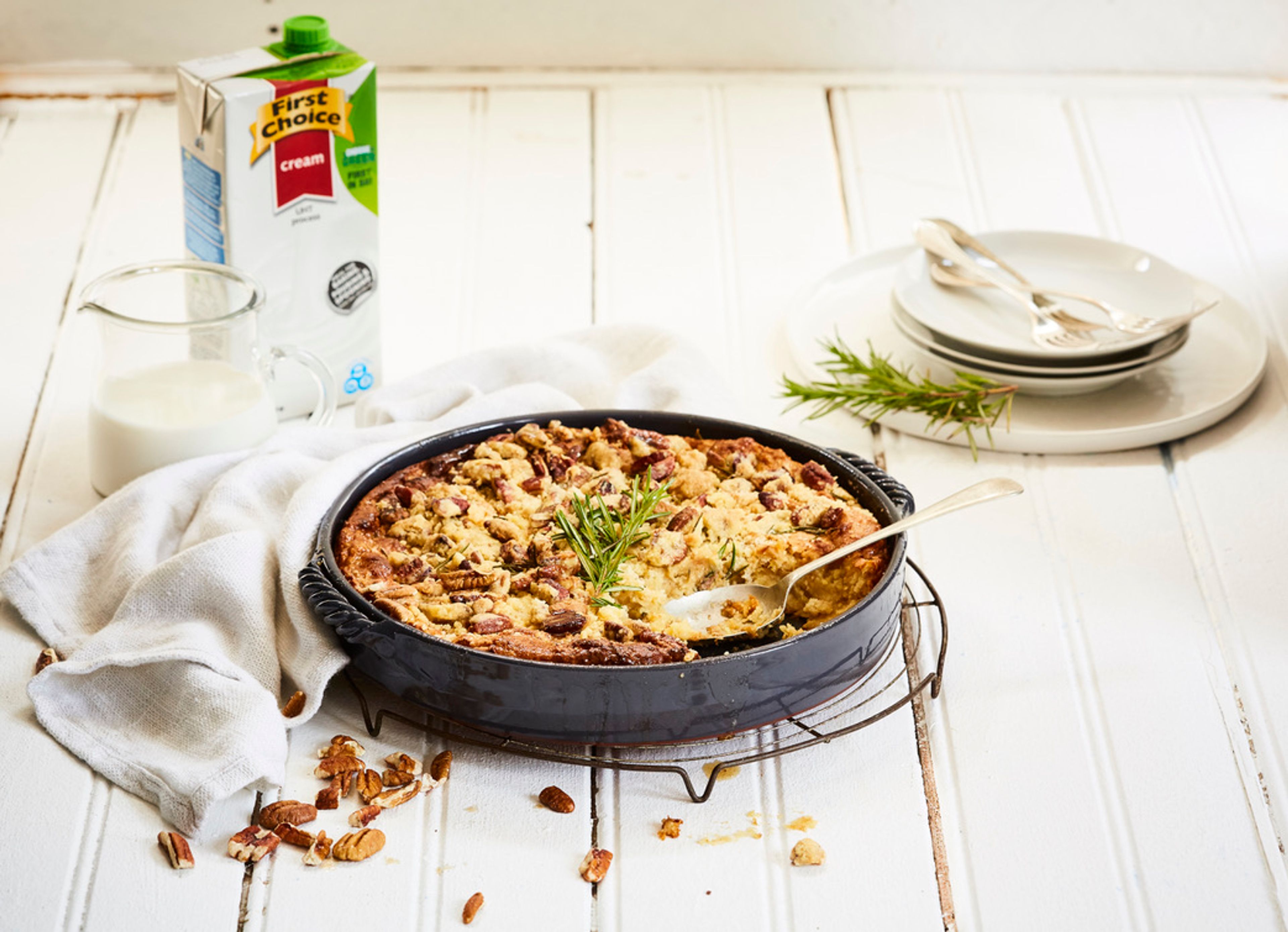 Rosemary and Pecan Sweet Potato Pie