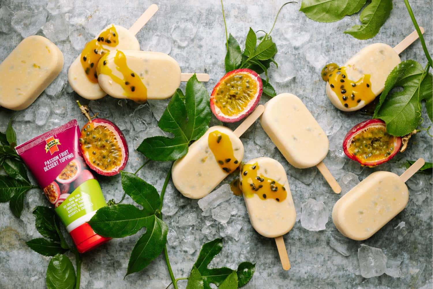 Passionfruit And Coconut Ice Cream Lollies