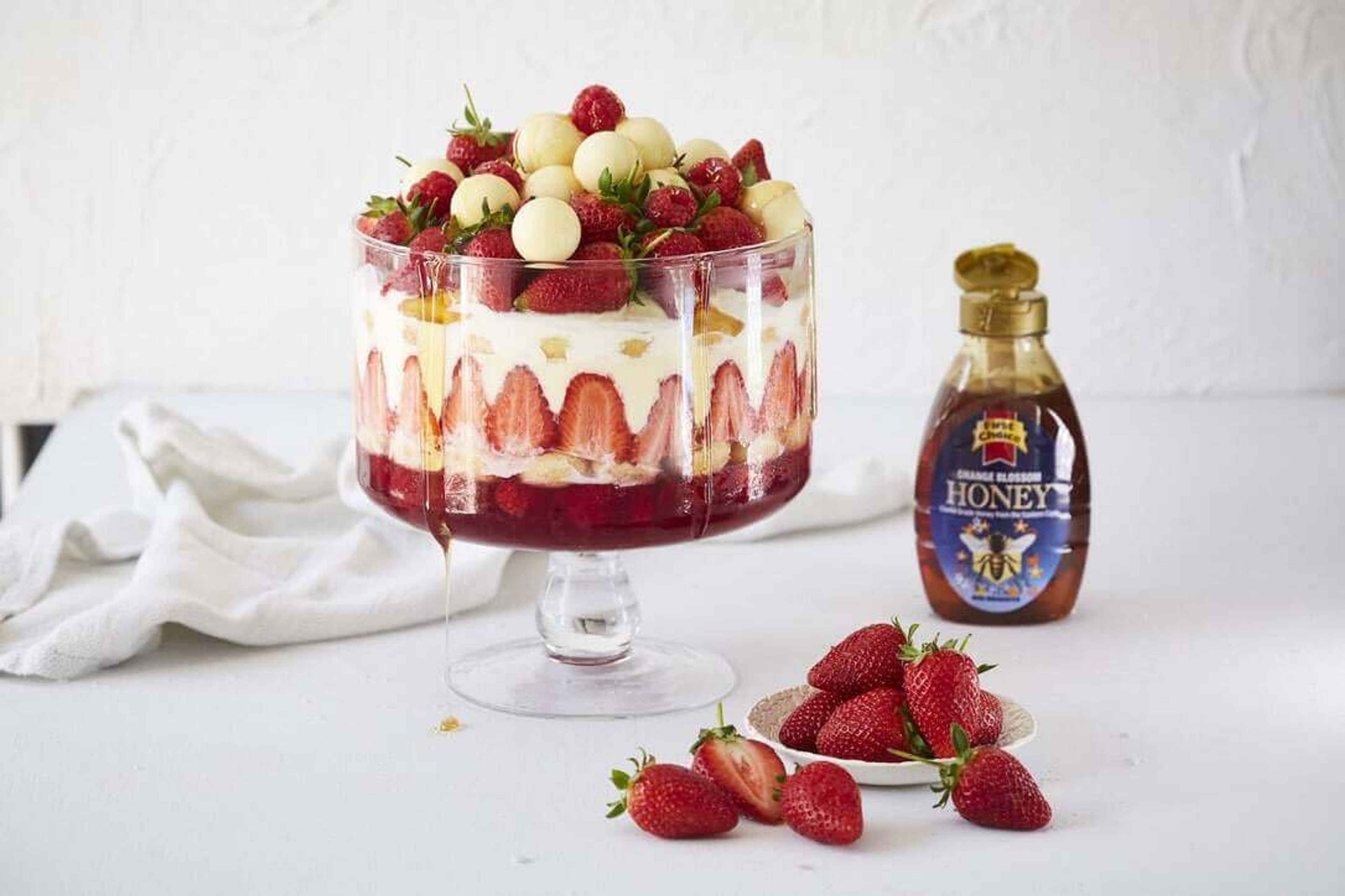 Honey & White Chocolate Berry Trifle