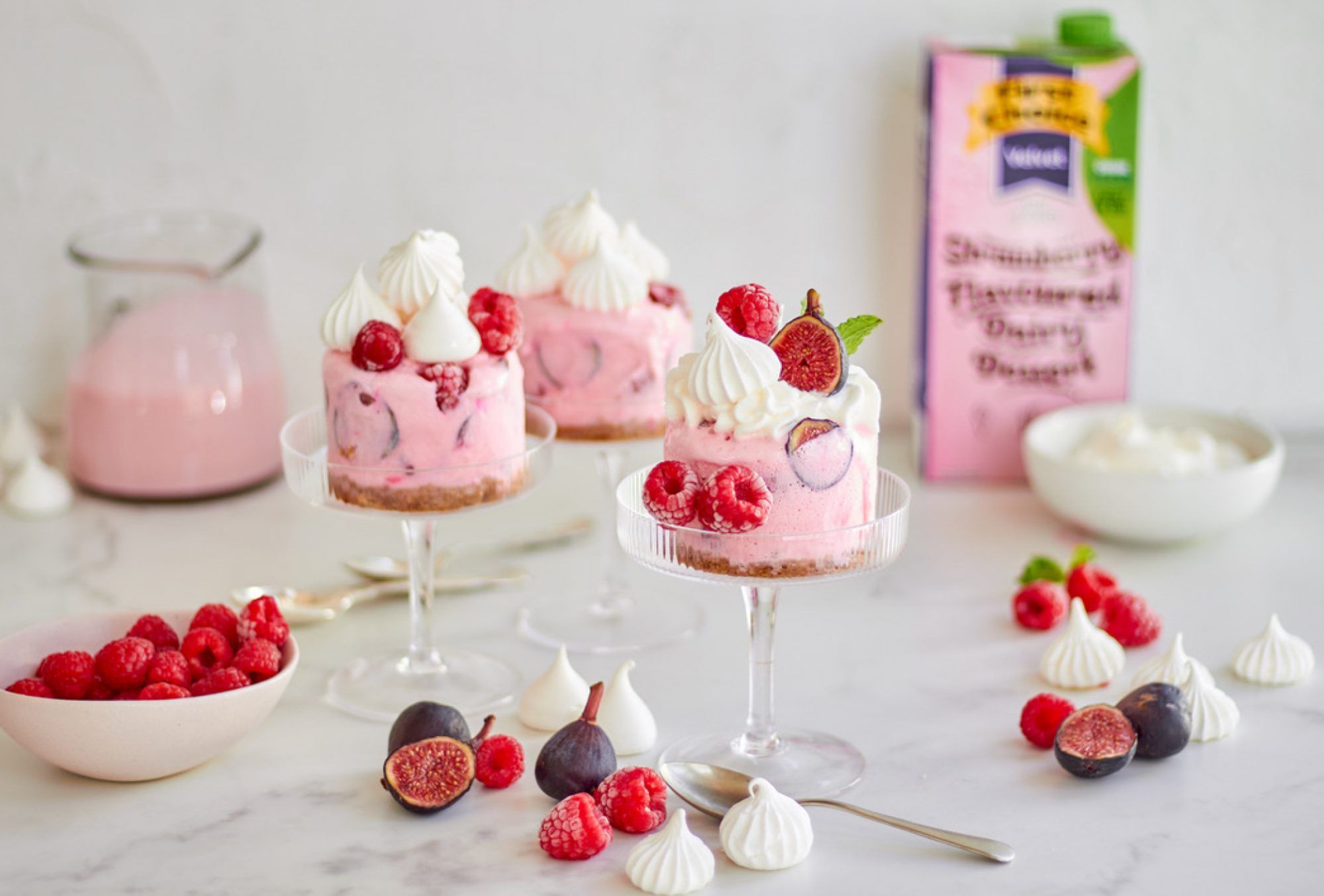 an image of Mini Berry & Fig Ice-Cream Cakes