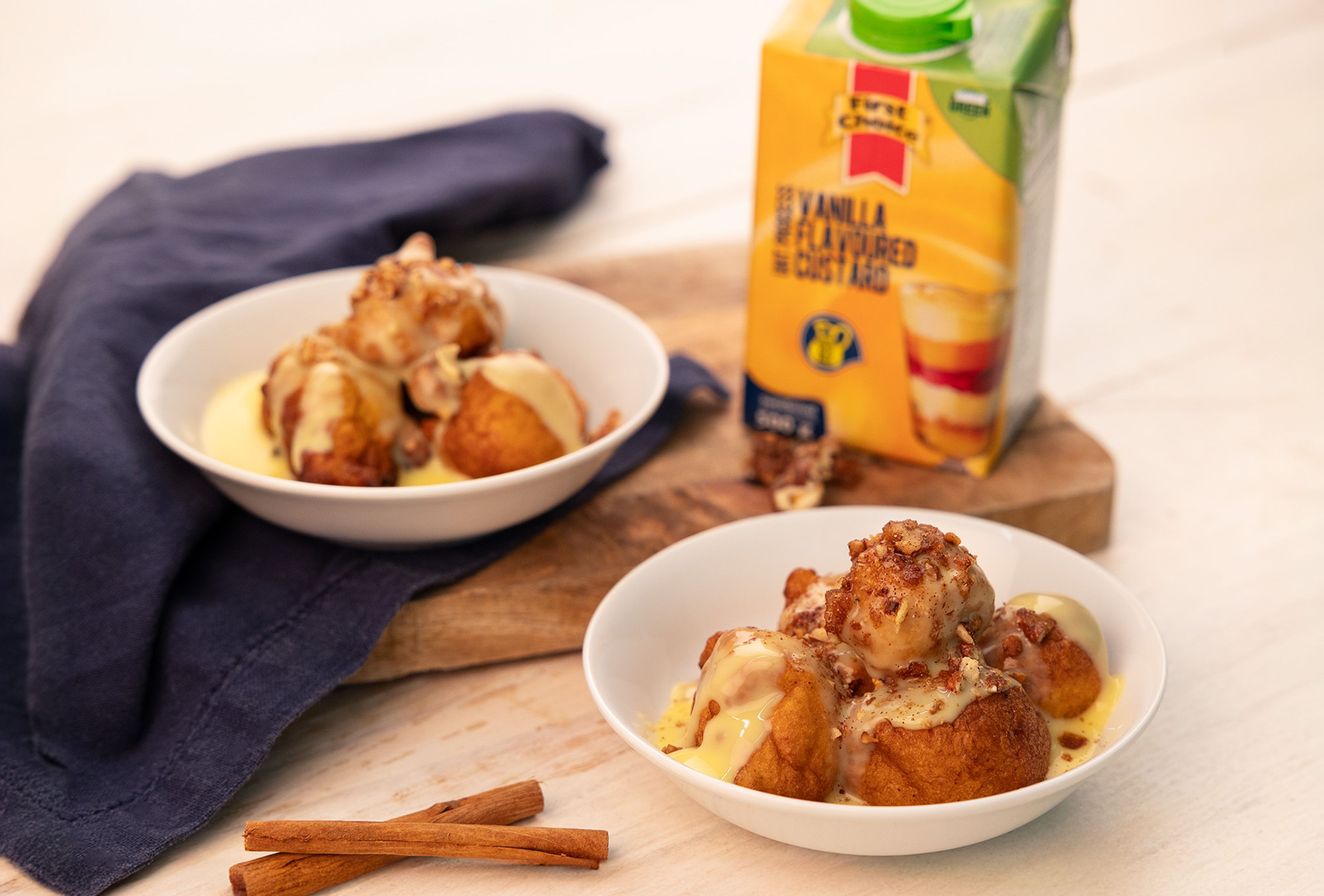 Custard Pumpkin Doughnuts