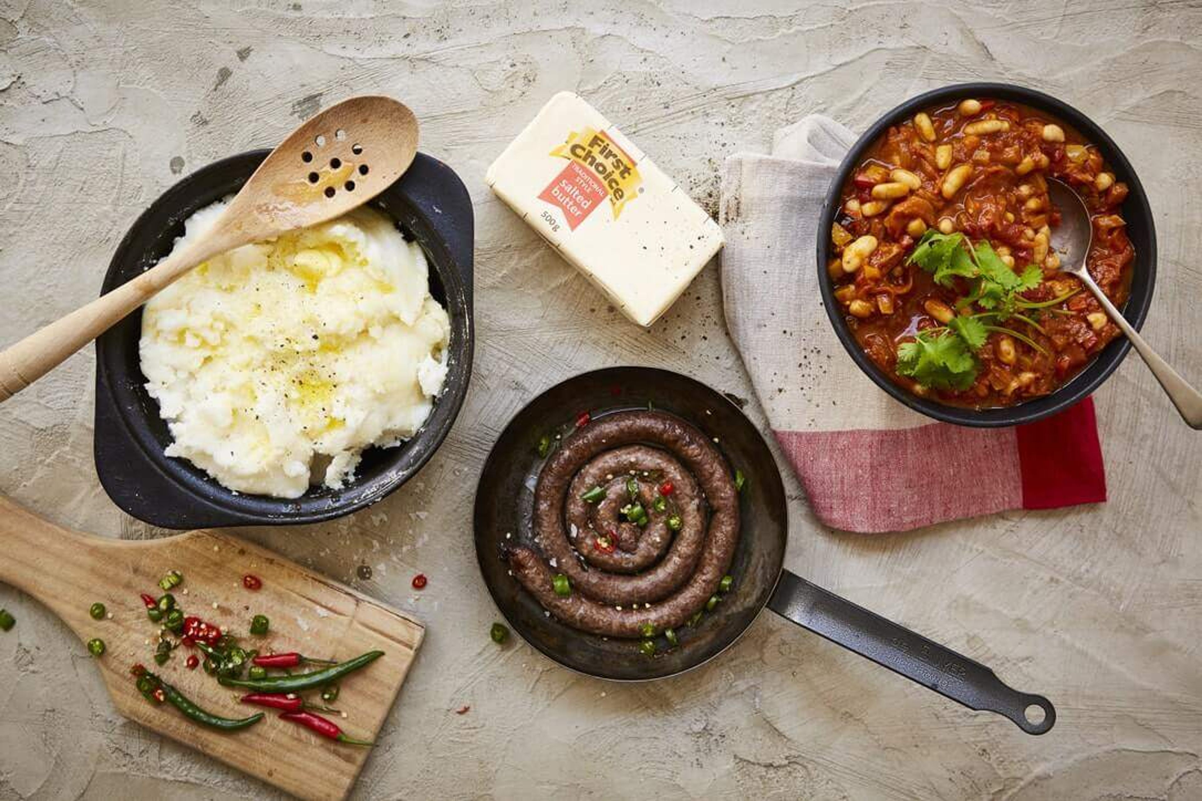 Chakalaka with Pap & Boerewors