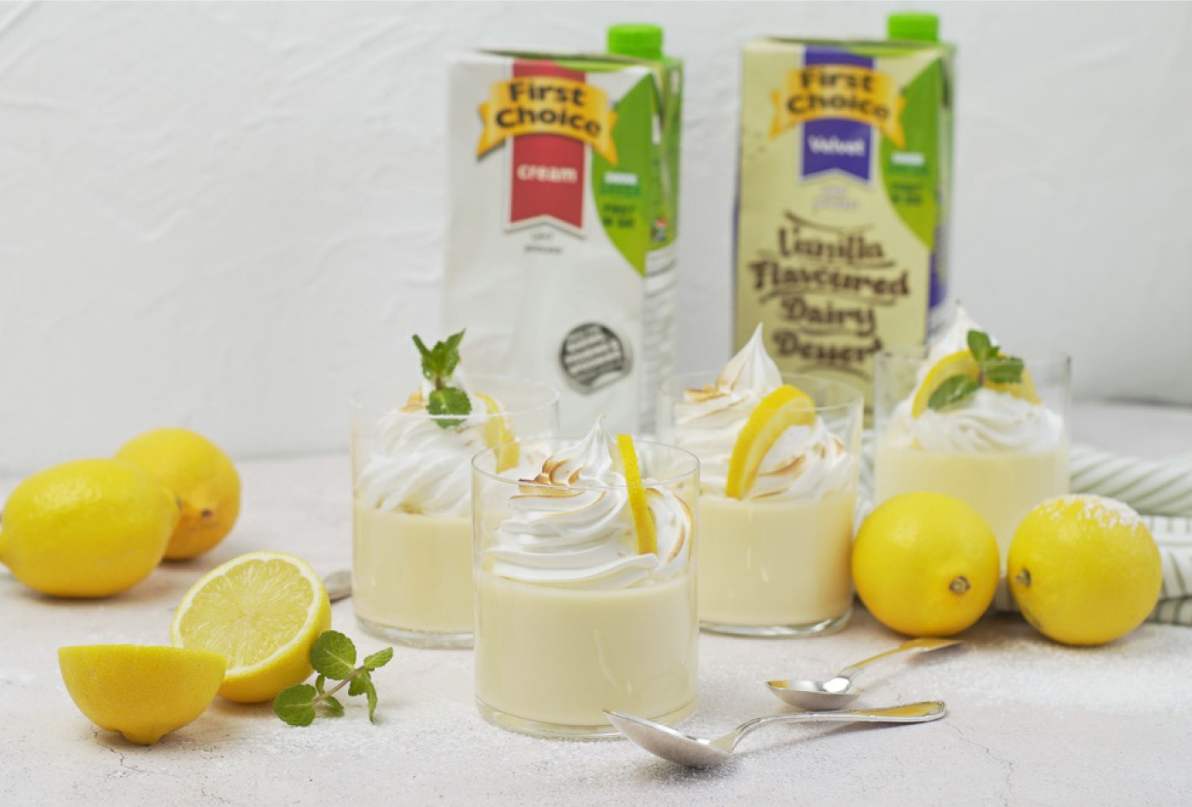 Lemon Meringue Panna Cotta