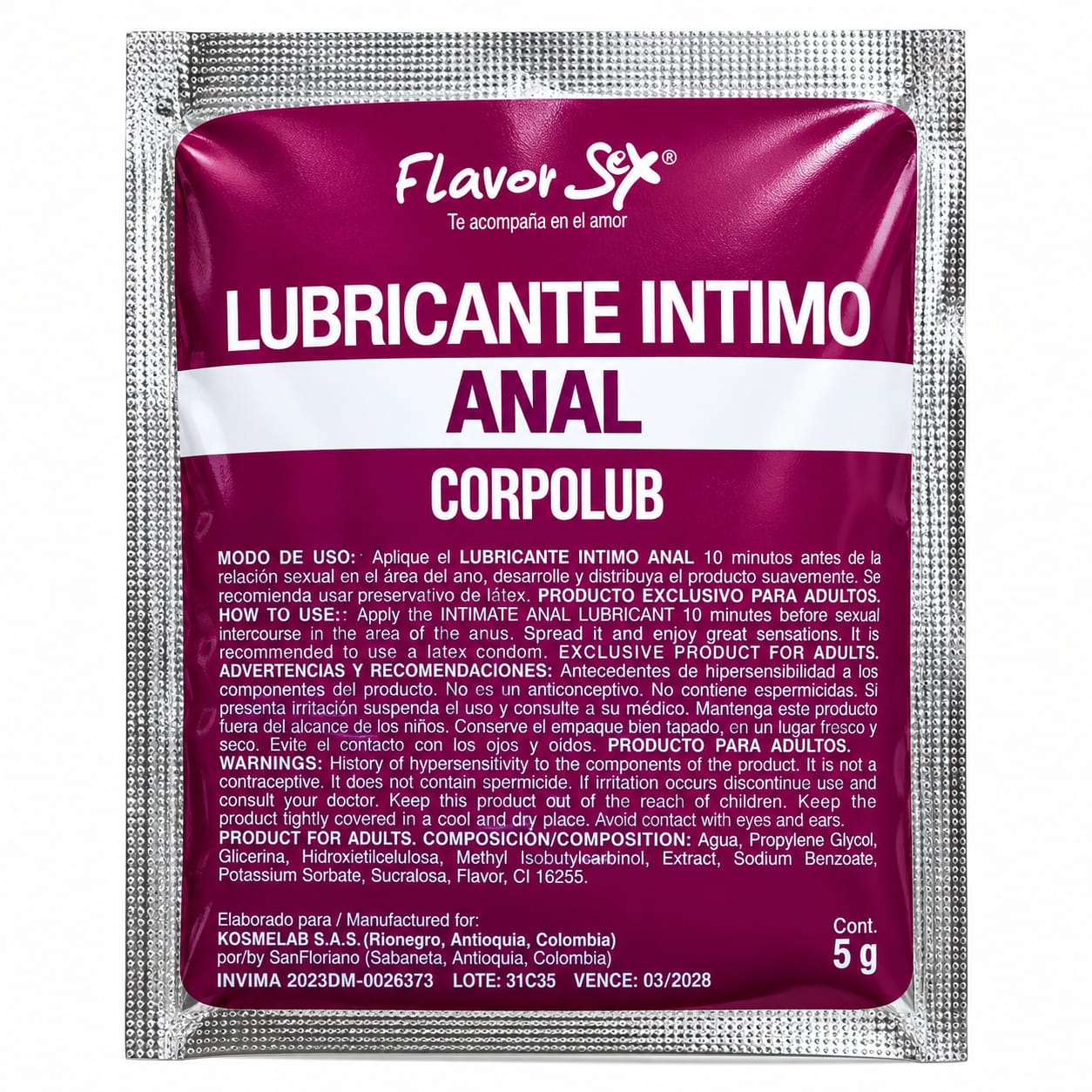  Lubricante Íntimo Anal Corpolub