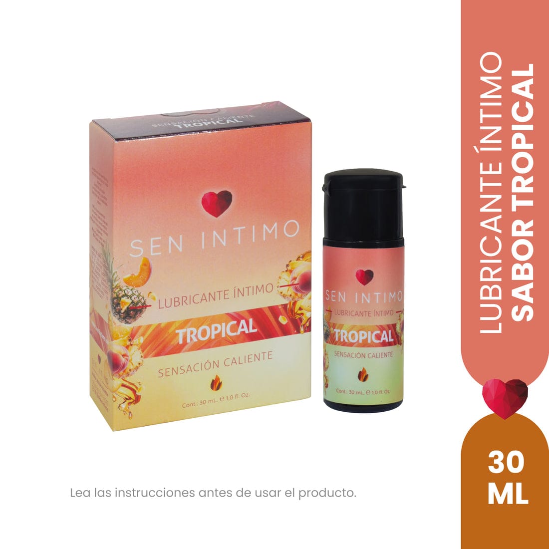 Lubricante intimo sabor tropical 