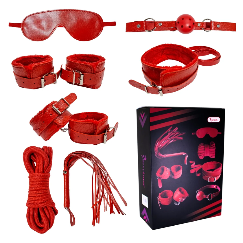 Kit Bondage 7 Rojo (Kit Sado)
