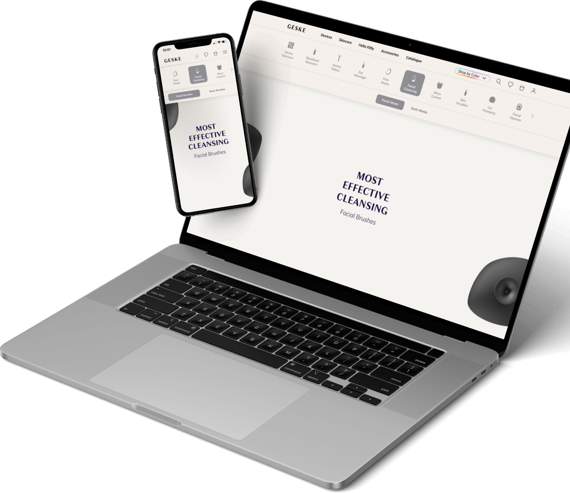 Geske Beauty Tech shop on desktop and mobile