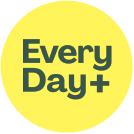 EveryDay+ Stacked Logo White