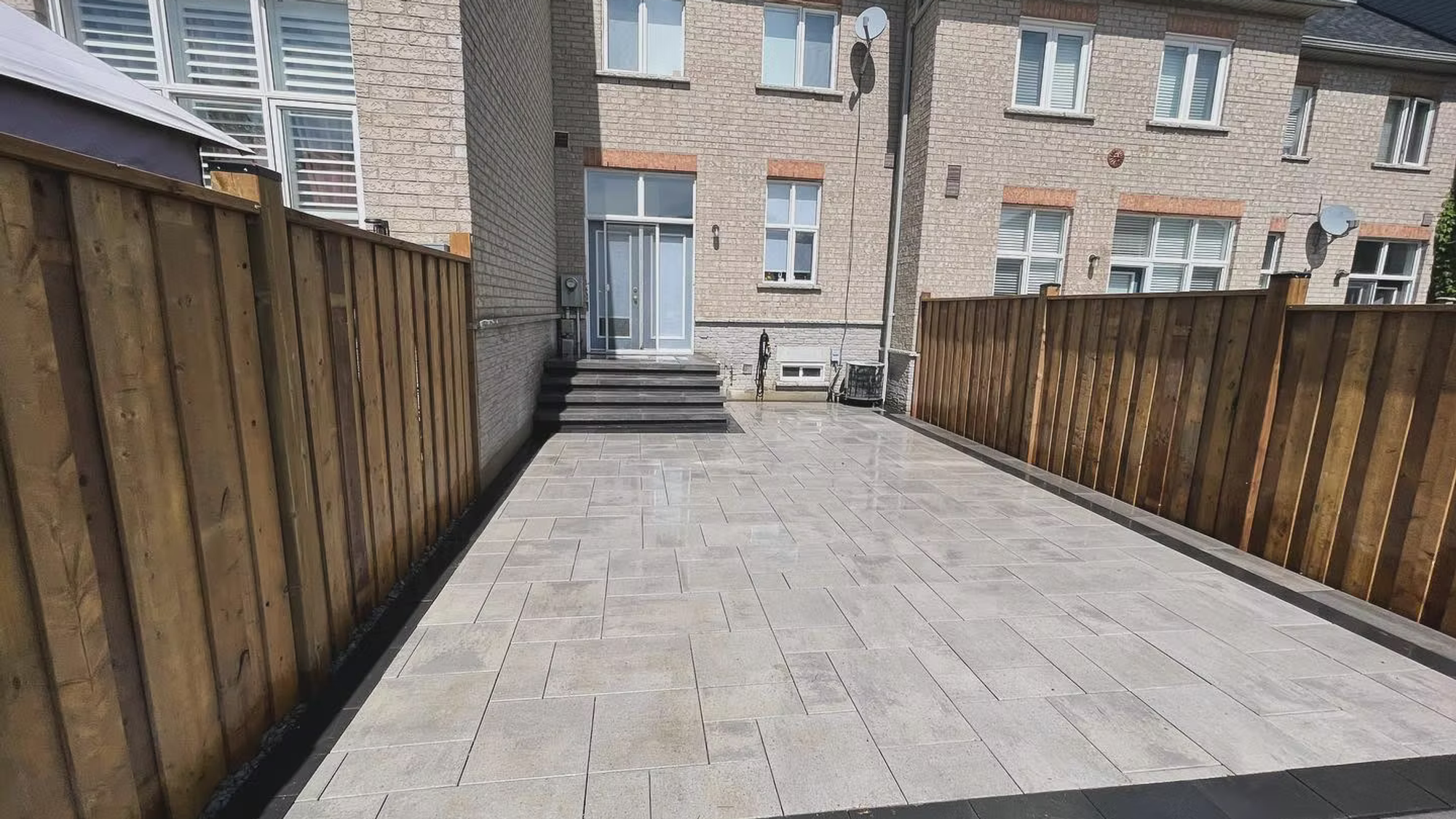 Markham Backyard Patio & Steps — completed build