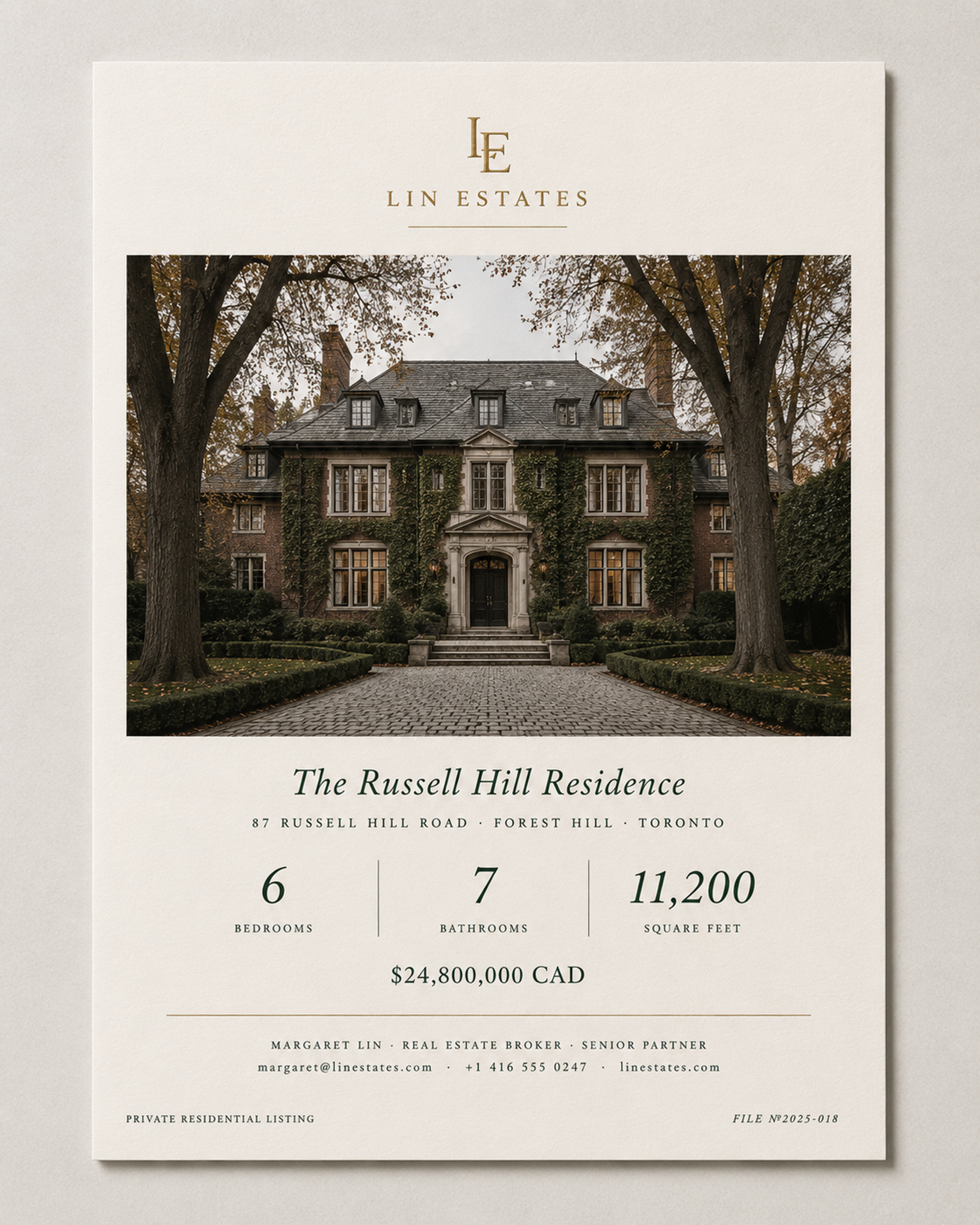 The Russell Hill Residence Listing 单页 —— Forest Hill 物业 6 卧 7 浴