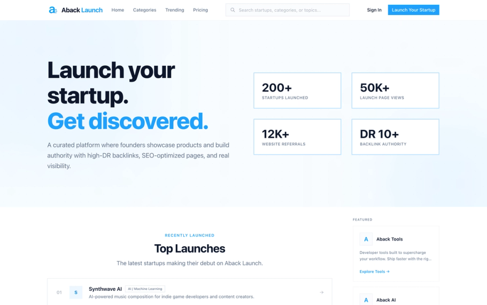 image of Aback Launch